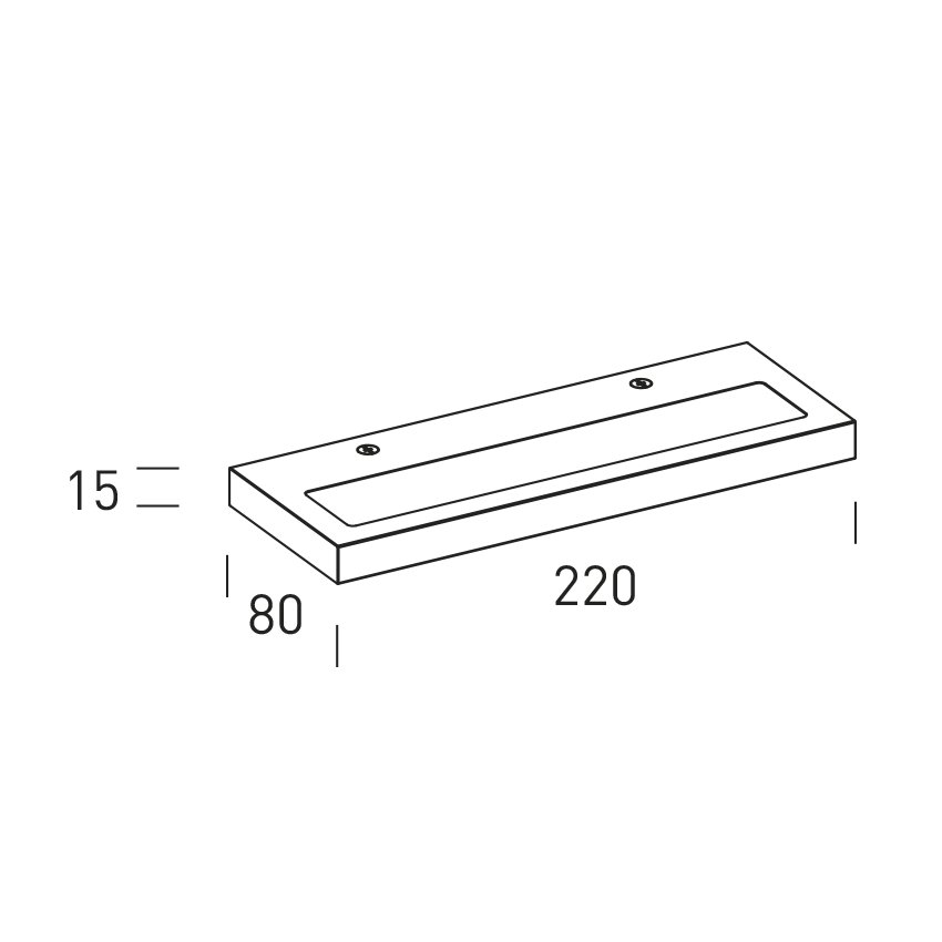 CRETE APLIQUE DE PARED INDIRECTA SLIM 20 W 3000K 220-240V 