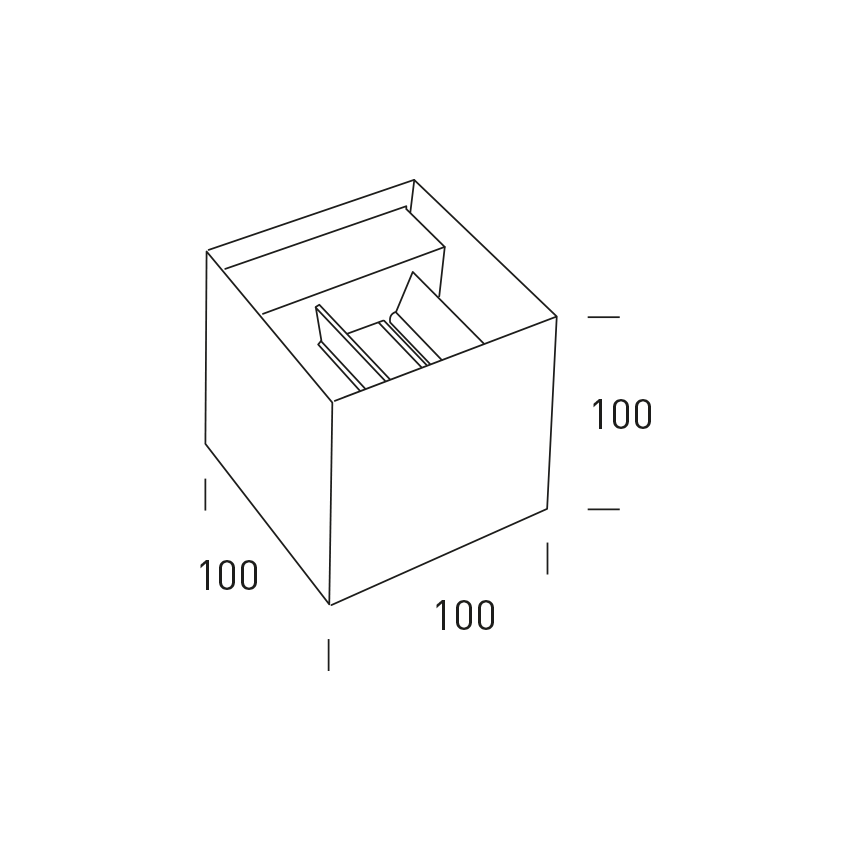 PALMA SQUARE UO/DOWN 2X5W 2700K-3000K-4000K 100-240V IP65