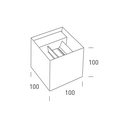 PALMA SQUARE UO/DOWN 2X5W 2700K-3000K-4000K 100-240V IP65