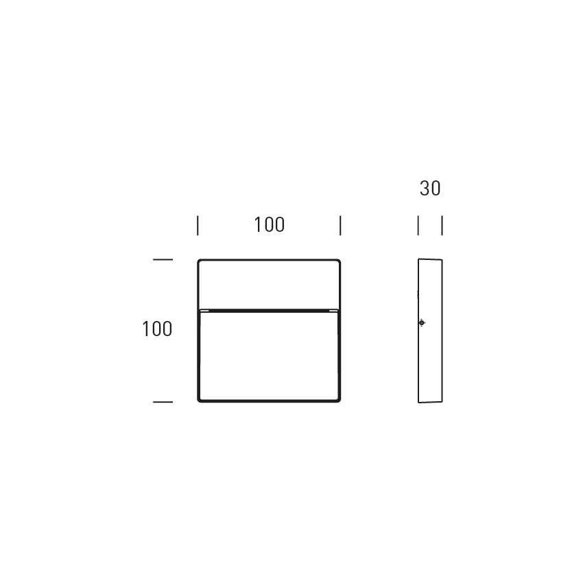 ATHENS SQUARE 4W SURFACE IP54 100-240V  3000 K