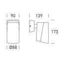 CUBA APLIQUE DE PARED 100-240V 3000K IP65