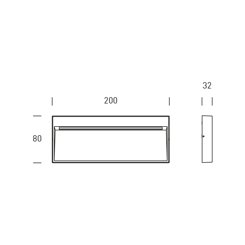 ATHEN 8 RECTANGULAR SUPERFICIE 3000K 100-240V 8W IP 54