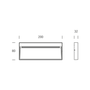 ATHEN 8 RECTANGULAR SUPERFICIE 3000K 100-240V 8W IP 54