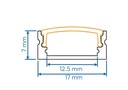 PERFIL DE ALUMINIO PARA CINTA LED BAJO SIN ALETA