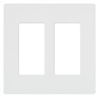 PLACA DE 2 ESPACIOS LUTRON