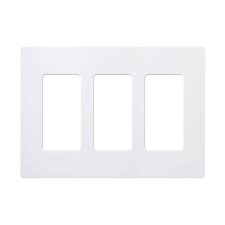 PLACA DE 3 ESPACIOS LUTRON