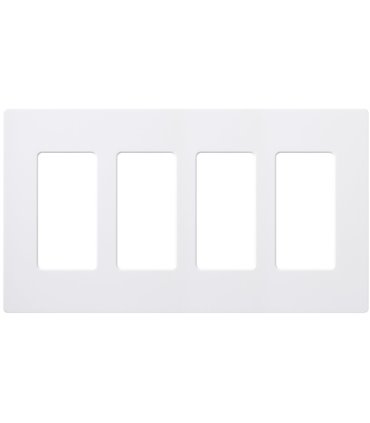 PLACA DE 4 ESPACIOS LUTRON