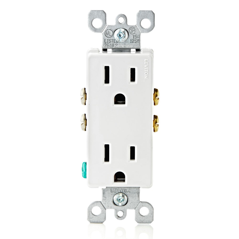 TOMA CORRIENTE DUPLEX LEVITON DECORA 15A