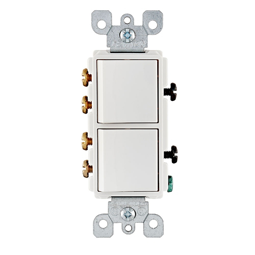 INTERRUPTOR DOBLE CONMUTABLE LEVITON DECORA 